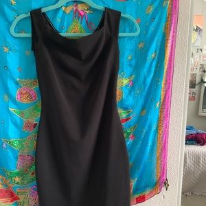 Black curve hugging dress!
